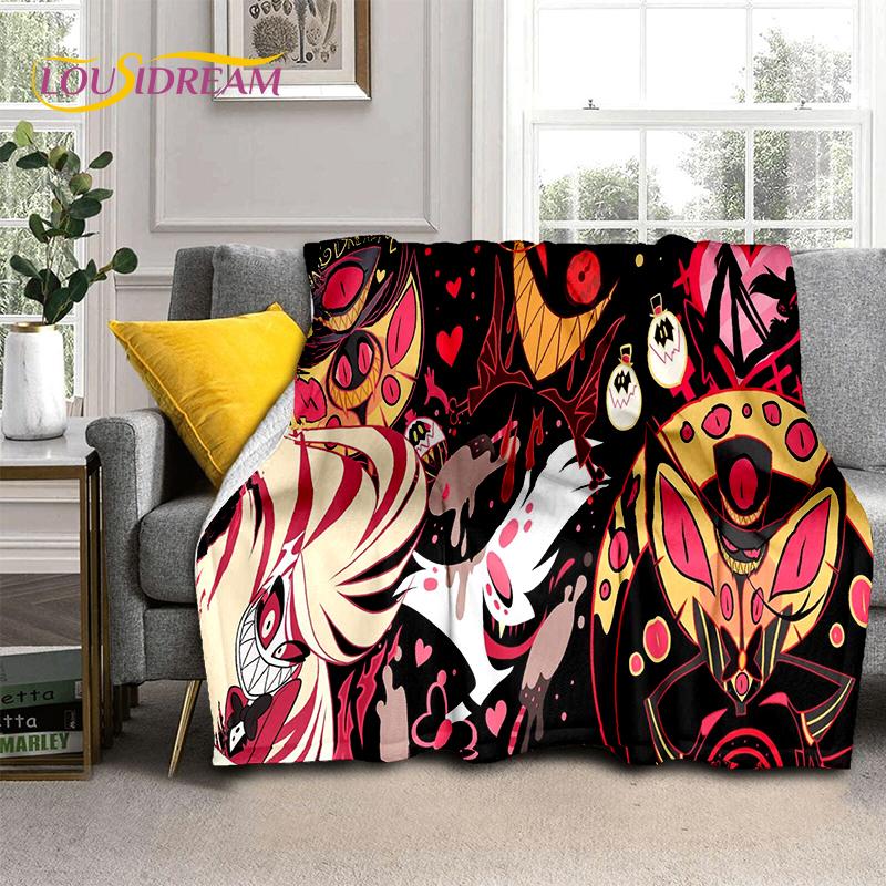 2025 H-Hazbin Hotel Charlie Cartoon Soft Blanket,Soft Throw Blanket for Home Bedroom Bed Sofa Picnic Travel Cover Child Gift