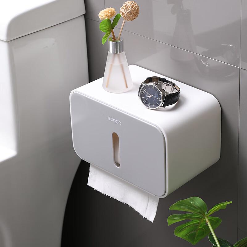 ecoco Waterproof Tissue Holder with Storage Shelf
