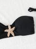 European & American Women's Solid Color Three-Piece Starfish Bikini Set