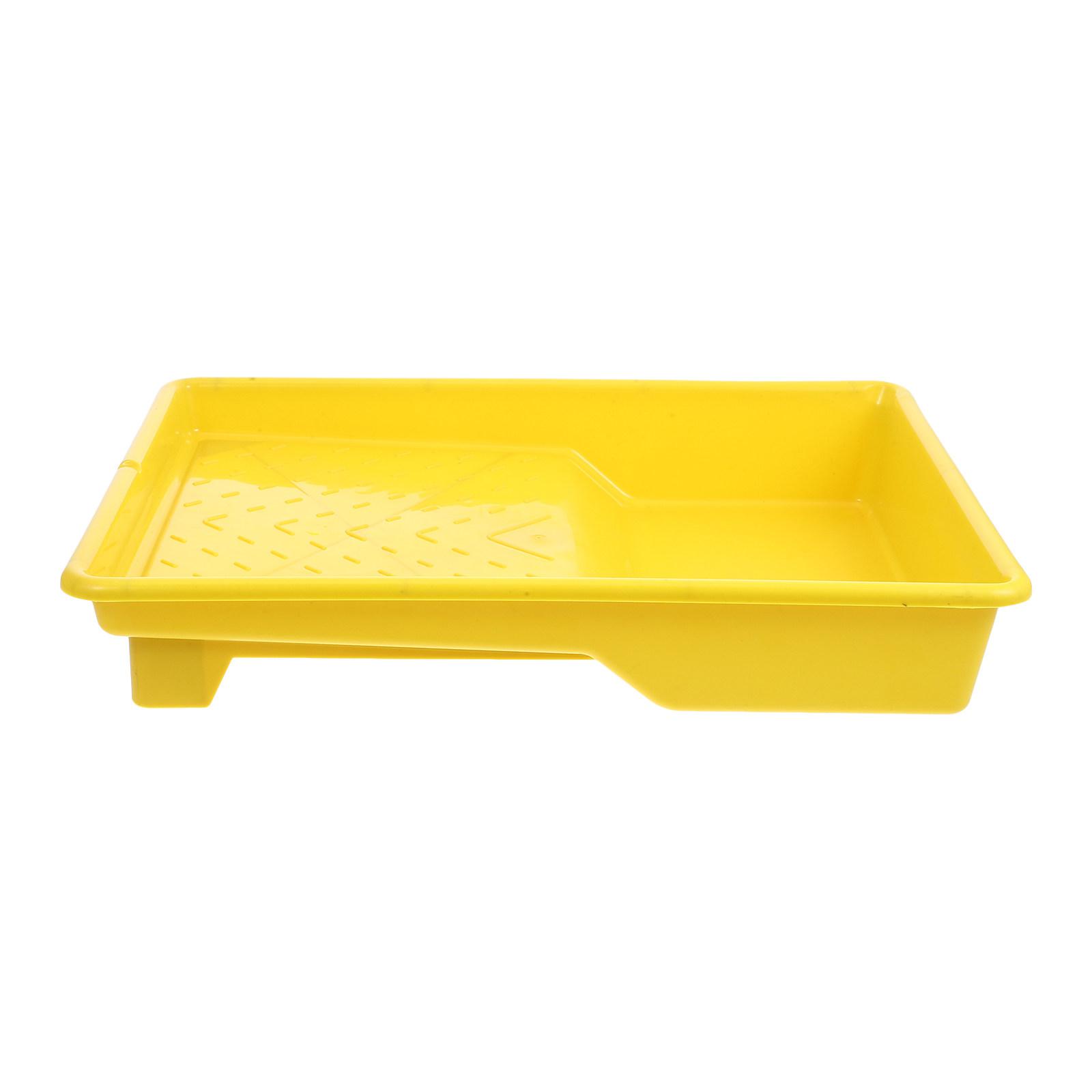 

Professional Heavy-Duty Paint Tray with Roller Section Large Capacity Ergonomic Lightweight Plastic Painting Tray for DIY Home 28.7X15.1X4.8CM
