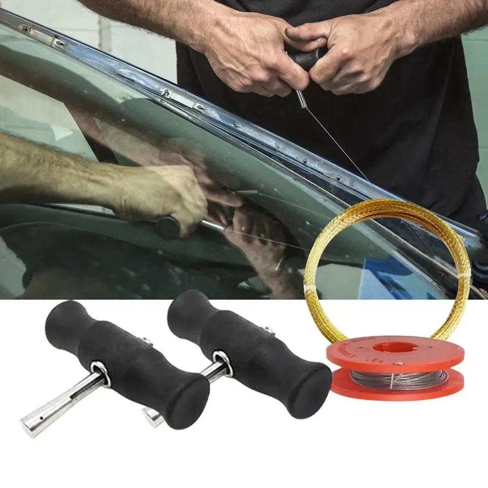 Universelles Auto-Windschutzscheiben-Reparaturwerkzeug mit Griff - Glasentferndraht Auto-Windschutzscheiben-Chip-Reparaturset