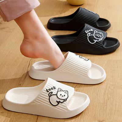Tendencia Dibujos Animados Cachorro Verano Pareja Antideslizantes Suaves Chanclas Ágiles Cómodas Sandalias Hombres Mujeres Zapatillas Casuales Zapatillas de Casa para Señoras