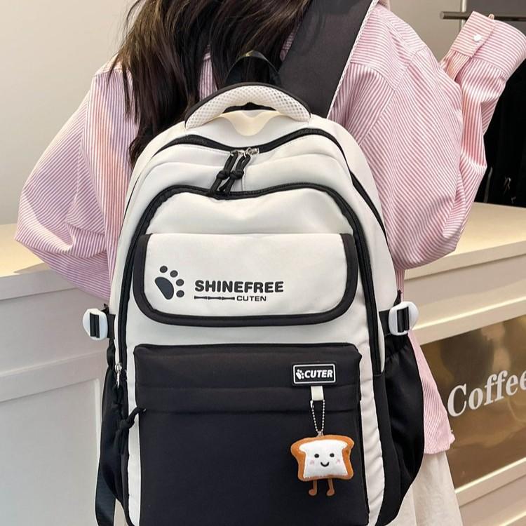 Schoolbag new large capacity ins Internet celebrity lightweight and simple versatile schoolbag college student junior high school student backpack