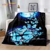 D Cartoon Dream Butterfly Flower Soft Plush BlanketFlannel Blanket Throw Blanket for Living Room Bedroom Bed Sofa Picnic Cover