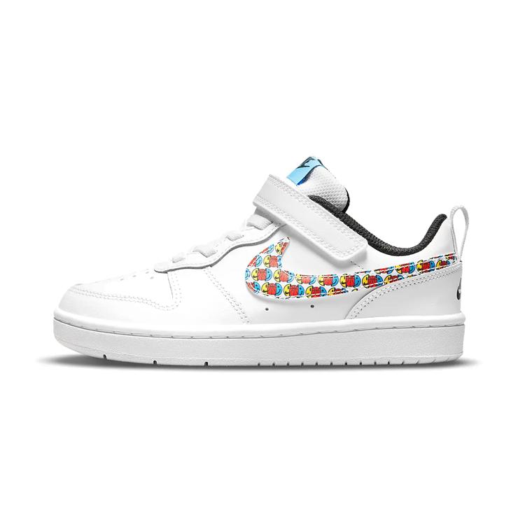New Nike Low 2 SE Slip Resistant Cushioning Abrasion Resistant Low Top Skateboard Shoes White Children Aged 3 7 Years Old DM8099-100