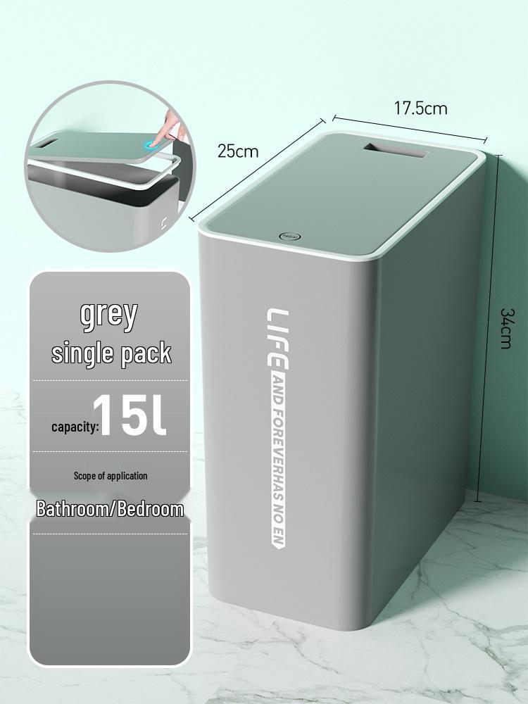 Luxury High-Style Trash Can with Lid for Bathroom, Kitchen, and Bedroom