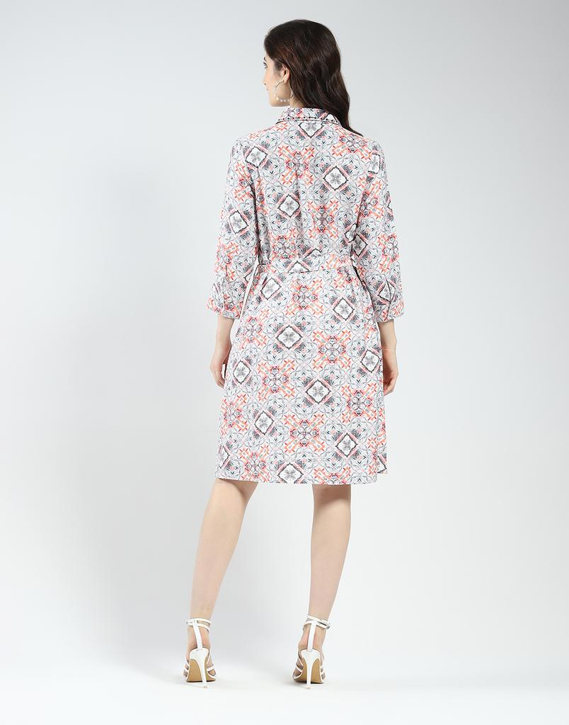 MONTE CARLO Damen-Tunikhemd mit bedrucktem Kragen