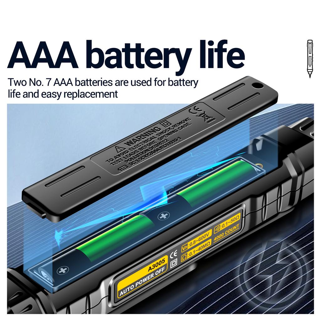 Pen Type Digital Multimeter Electrical Tester with NCV- Voltmeter Ohmmeter Live Line Digital Testers with Flashlight