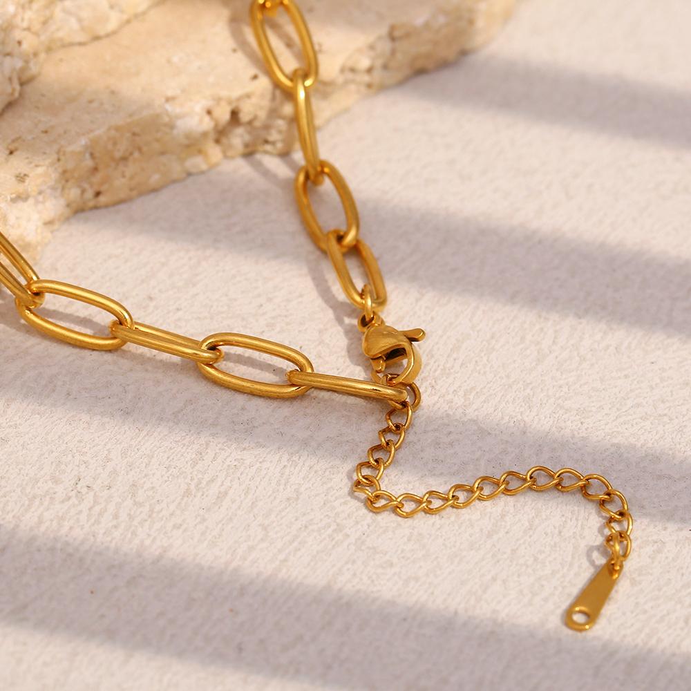 MamacitaSlay New Design Circular Thread Pendant Necklace 18K Gold-plated Stainless Steel Waterproof Neck Jewelry High Quality