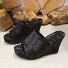Fashion Super High Heel Platform Slippers Summer New Round Toe Open Toe Platform Non-slip Wear-resistant High Heels
