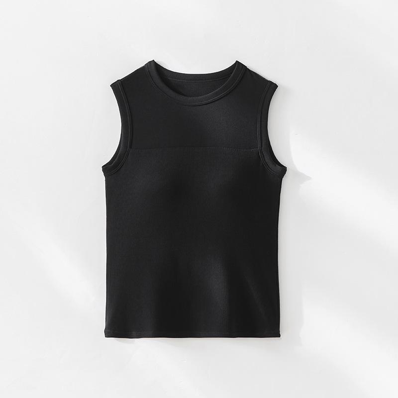 Spring/Summer Spaghetti Strap Tank Top with Built-in Bra - Slimming, Sleeveless Yoga Vest & Versatile Base Layer for Outdoor Wear