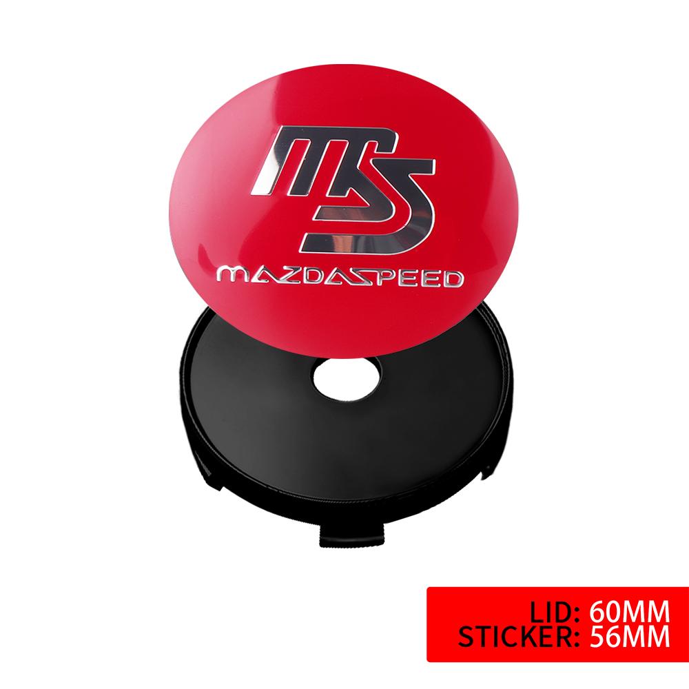 4Pcs Car Styling Tire Center Hub Cap Badge Sticker Accessories For Mazda 2 3 4 5 MS CX5 CX30 CX60 CX9 MX3 MX5 Axela Demio Atenza