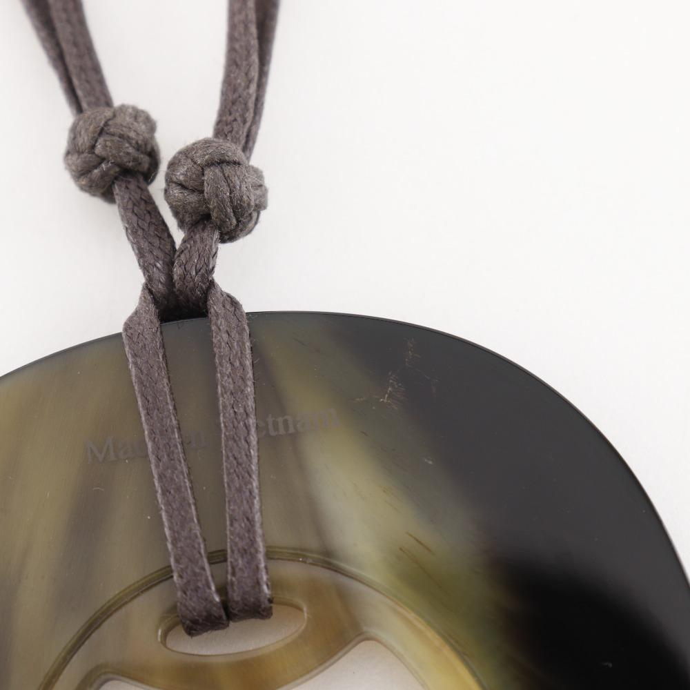 HERMES Lift GM Necklace black Buffalo horn 25.1g Women Used