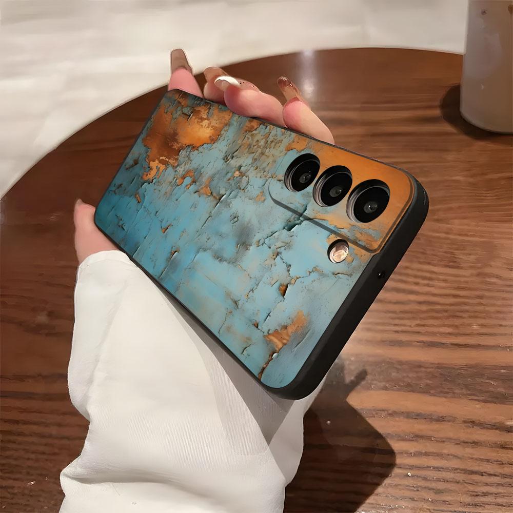Grunge Texture Rusty Phone Case For Samsung S25 S24 FE S23 S22 S21 Plus S20 Ultra Note20Ultra Black Soft Shell