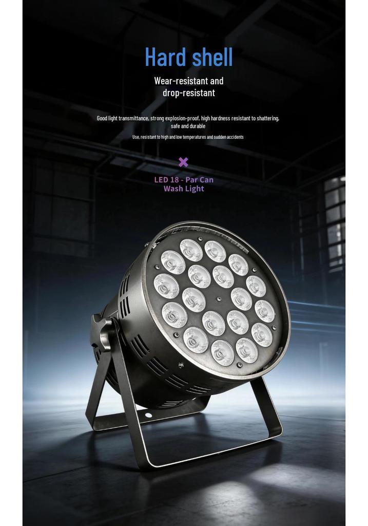 18-Color LED Par Lights for Stage, Live Broadcast, Dance Studio, Disco, KTV, Bar