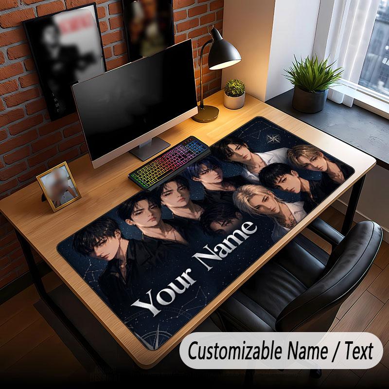 Custom Name Extended Mouse Pad,Stray Kids Gaming Desk Mat For Home Office Desktop Decor