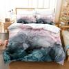 Lussuosi Set Copripiumino 3D Marmo Nero Semplicità Doratura Biancheria da Letto Donna Ragazza Singolo Matrimoniale Twin Queen King Size