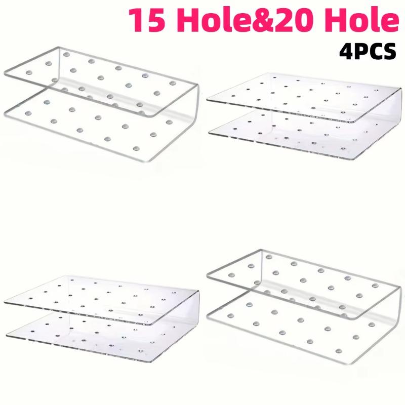 3-10pcs Acrylic Cake Pop Stand Kit 15/20Hole Lollipop Display Holders Candy Pops Holder Weddings Birthdays Party Dessert Display