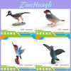 Stunning Static Bird Figurine Featuring Hummingbird And Finch Durable And Colorful Design
