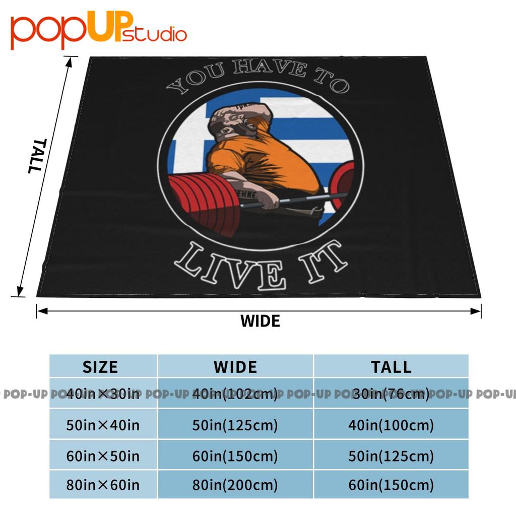 Kyriakos Grizzly You Have To Live It Greece Powerlifting Motivation Ultra-Soft Blanket Quilt Winter Sofa Cover Bed Covers