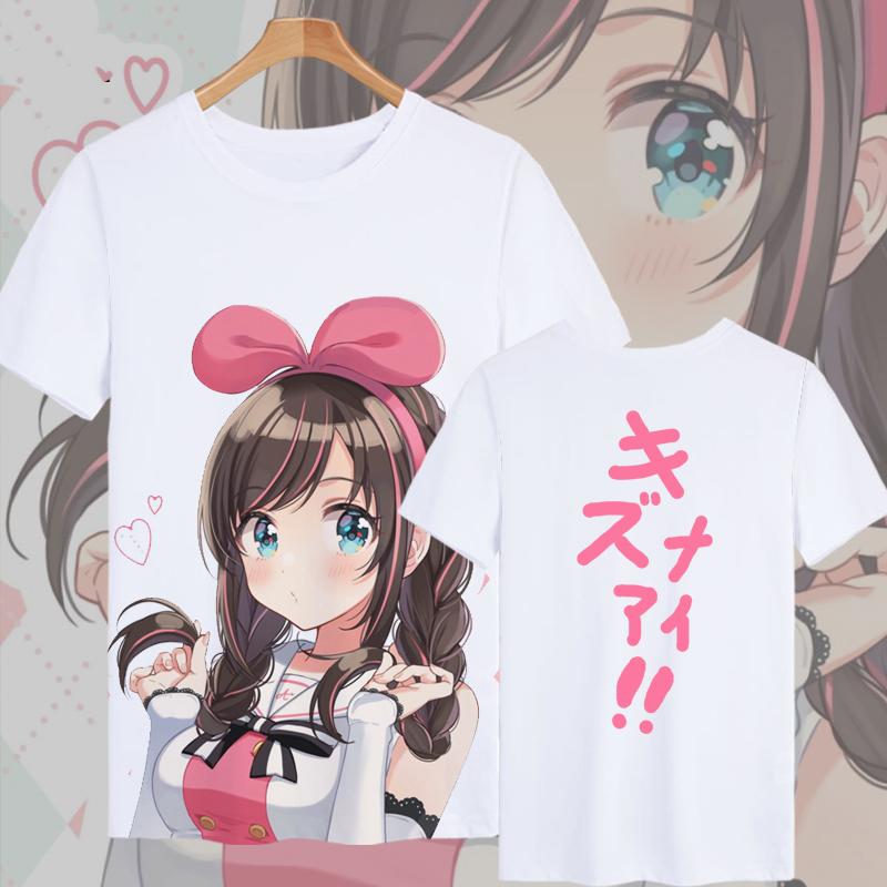 Kizuna AI Hololive VTuber Cosplay T-shirt 2025 New 3D Print Kawaii Kid Anime t shirt Men/Women Harajuku Short Sleeve Tee Y2k Top