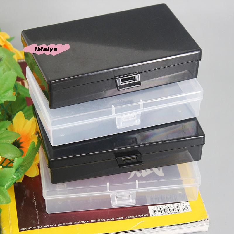 M-Rectangular Transparent Lockable Plastic Storage Box PP Packaging Parts Box Stationery Organizer with Lid for Office & School