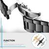 Polished Stainless Steel Buckle Watch Band Button Butterfly Clasp Double Press Folding Buckles Universal Strap Watch Accessories