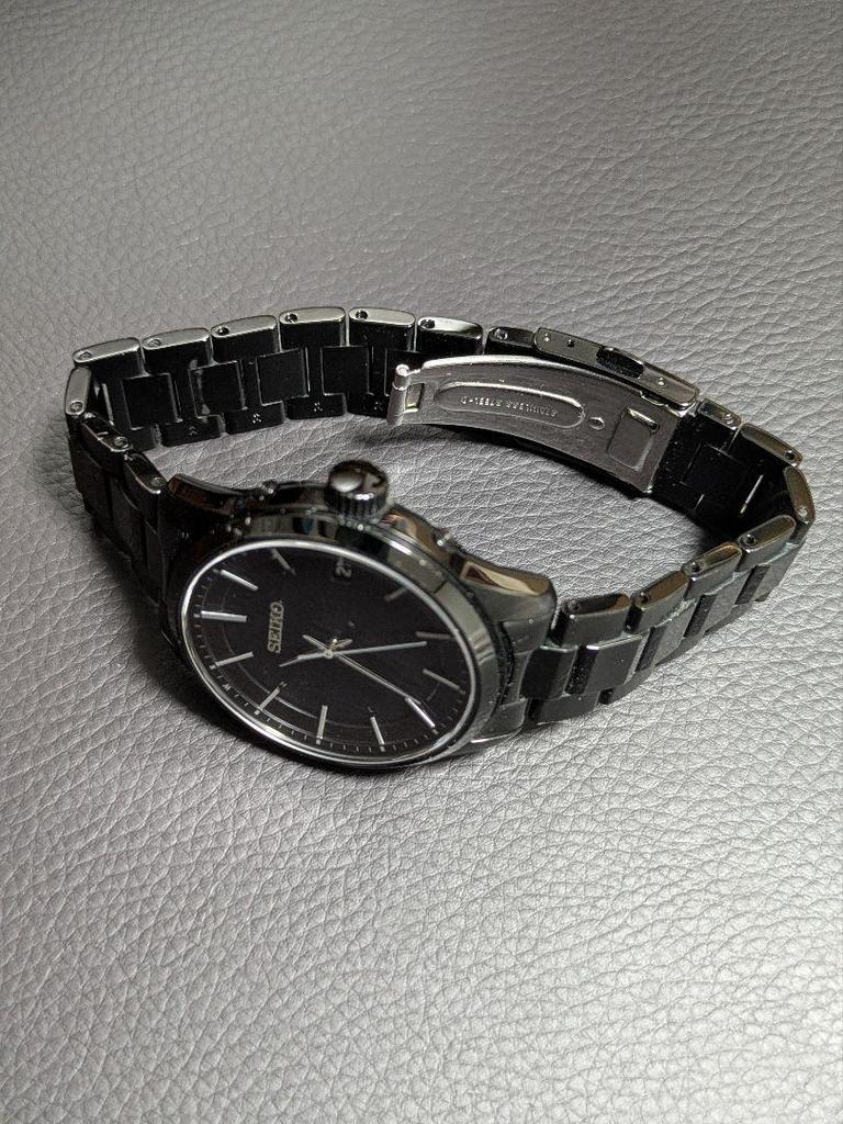 [USED] Excellent Condition Seiko Selection SBTM257 Solar Radio-controlled Watch, All Black