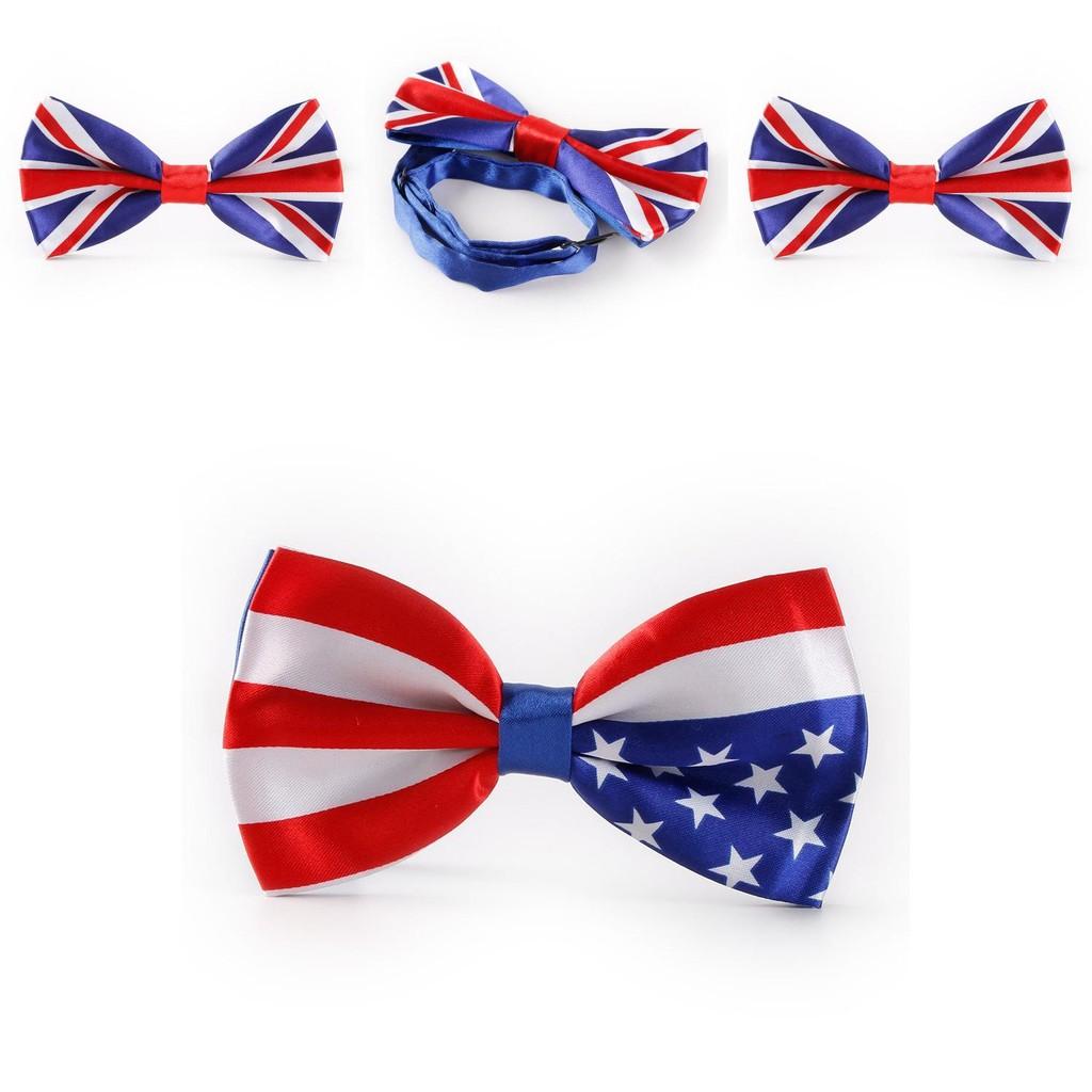 Stilvolle Union Jack USA Flagge Seidenfliege für Kostüme