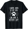 [Fun Cotton T-Shirt] Cotton Unisex T-Shirt | Fun Dog Cat Owner Emotional Support Black - Comfortable Casual Breathable Top