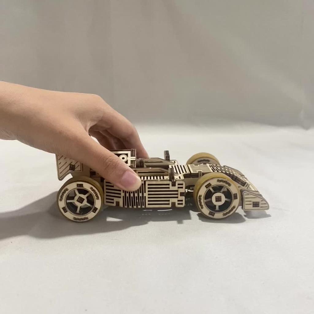 3D Wooden Puzzle Formula Racing Cars for Adults Model Car Kits Stress Relief Toy Birthday Gift for Teen Boys Men Boyfriend