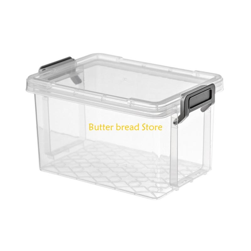 W89C Clear Storage Container Easy To Use Stackable Plastic Storage Bins with Lids for Home Office School