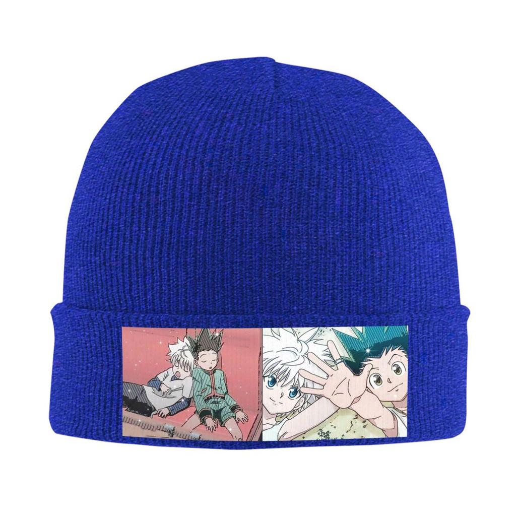Gon And Killua HXH Hunter X Hunter Warm Knitted Cap Hip Hop Bonnet Hat Autumn Winter Outdoor Beanies Hats for Unisex Womenx Adult