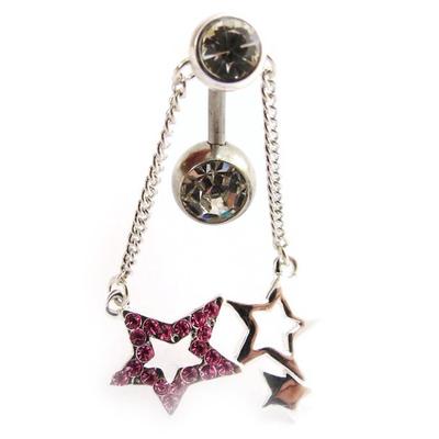[J4129] - Body Piercing 'Etoiles' rose