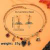 Halloween Skull Jewelry Set With Vampire Rose Pendant And Earrings For Men And Women