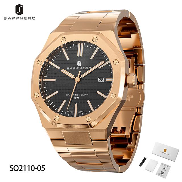 SAPPHERO Men`s Watch Stainless Steel Strap