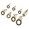 8pcs Fishing Rod Tip Repair Kit Fishing Rod Guides Stainless Steel Ceramic Ring Rod Tip Guide Replacement 8 Sizes