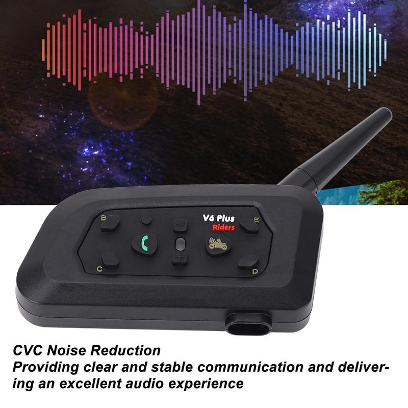 Helmet Intercom Headset Stable Communication CVC Noise Reduction Lightweight Motorcycle Bluetooth Headset for Outdoor Sports