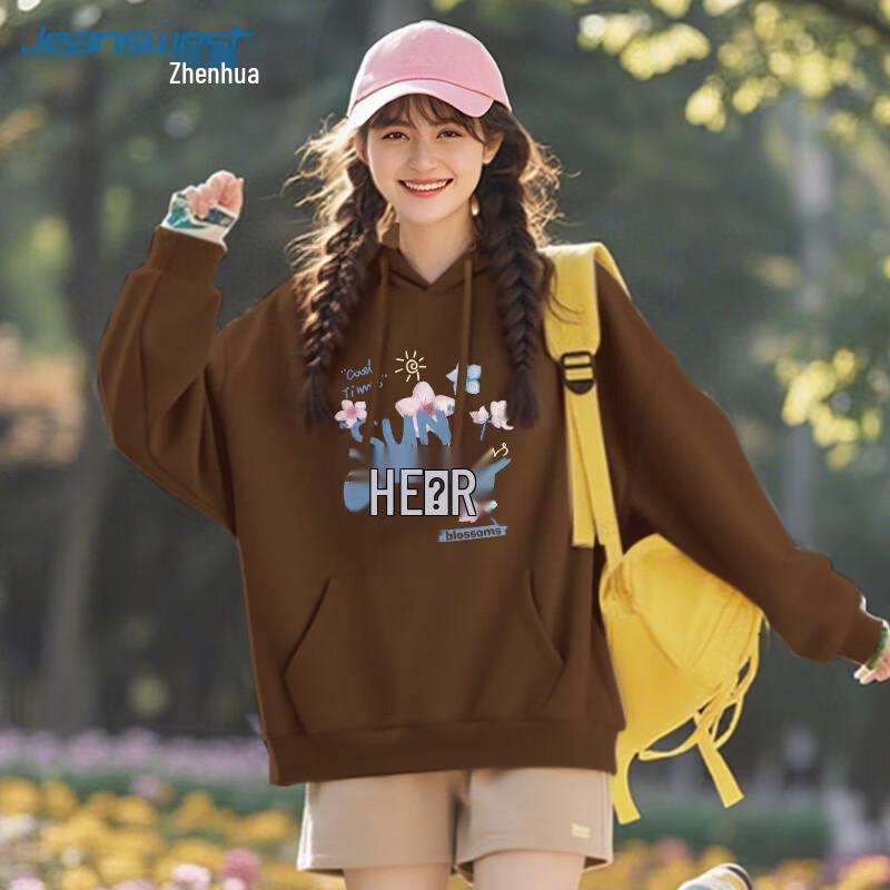 

JEANSWEST Women s Loose Hooded Sweatshirt 3XL