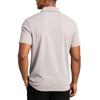 Men's Short Sleeve Polo Shirt with Zipper High Elasticity Ice Silk Knit Fabric Comfortable Stretch Waffle Texture Casual T-Shirt