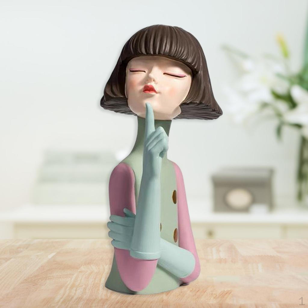 

Resin Figurines Statue indoor and outdoor Decoration Ornaments Gifts Desktop Sculpture Decor 15x17x31.7cm Green