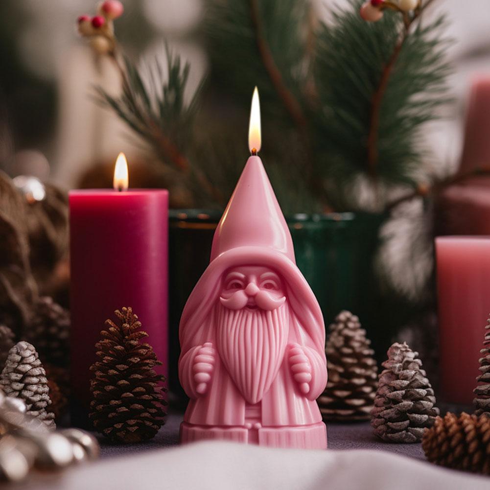 3D Santa Claus Silicone Candle Mold DIY Dwarf Gypsum Resin Soap Production Tool Home Decoration Crafts Aroma Candle Mold