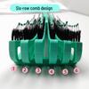 Hollow Rebound Massage Six-Claw Curved Styling Hairbrush with Pig Bristles