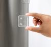 Clear ABS Shower Curtain Clips, 2 Pcs Waterproof & Strong Grip. 12x8cm, No Drill, for Home, Easy Install