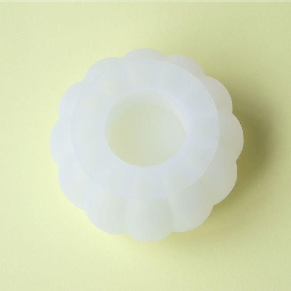 DIY Silicone Pumpkin Candlestick Mold Candle Holder Smooth Pumpkin Candlestick Mould White Pumpkin Shaped Mold Halloween