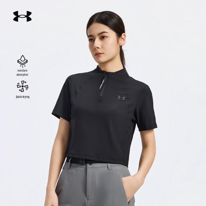 Under Armour Women s Quick-Dry Stand-Up Collar Short Sleeve T-Shirt XL
