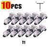 10/1pcs Wire Connectors Low Voltage Wire Connectors Solid Connection T Tap Wire Connectors T Type 2 Pin Wires Splicing Connector