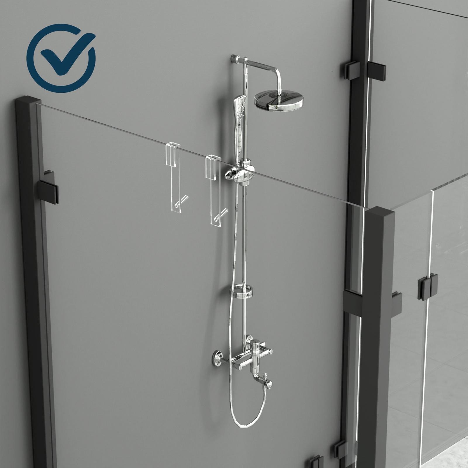Acrylic Bathroom Hooks for Towels No Drilling Acrylic Bathroom Door Hooks Sturdy and Durable Transparent Towel Hooks Shower trasparente