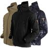 Men's Tactical Softshell Fleece Jacket: Windproof, Waterproof, Outdoor Sports Outerwear.