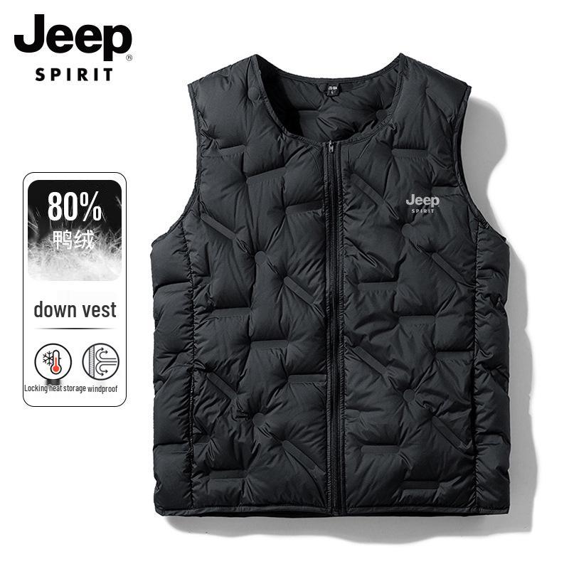 

JEEP SPIRIT Unisex Winter Down Vest with Custom Logo Option 2XL чорний